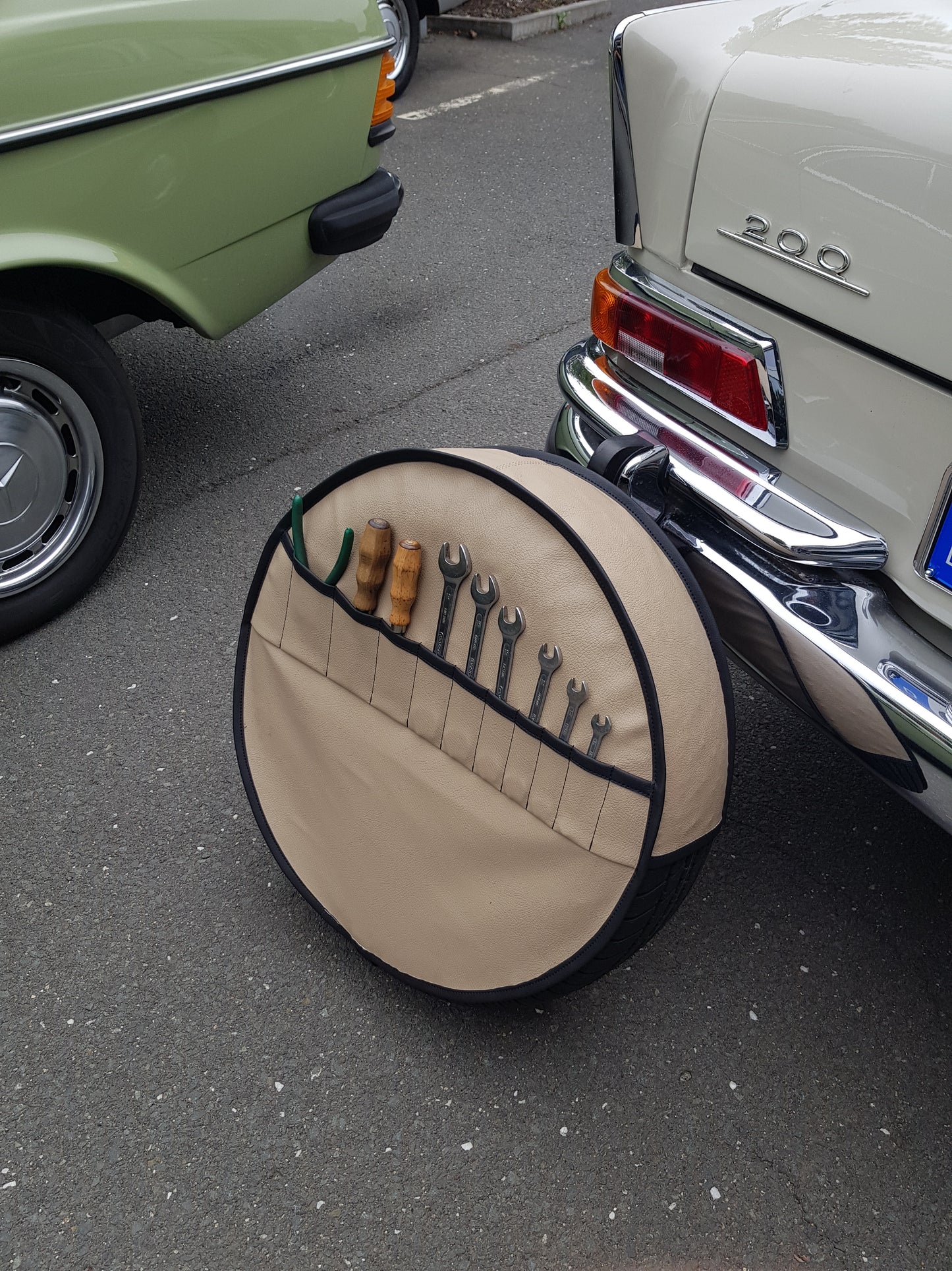 Spare wheel cover for Mercedes Benz 190SL W121 blue
