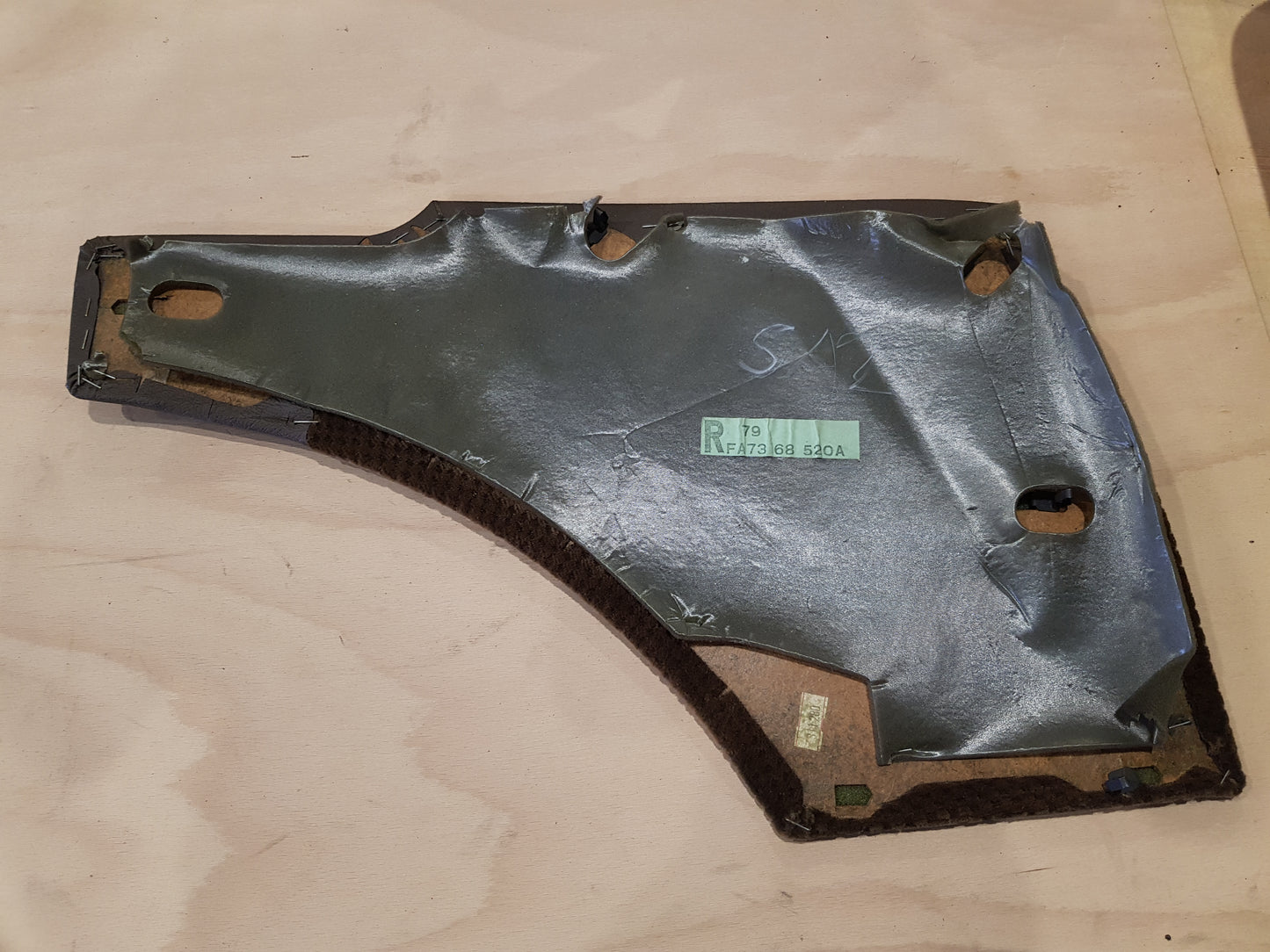 Mazda RX-7 FB Mk 1 rear right interior trim panel